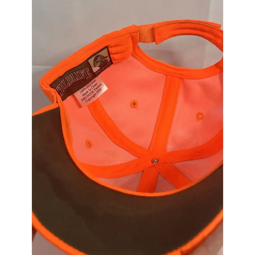 DRI DUCK Wildlife Series Hat Blaze Orange Deer Embroidered Strapback Adjustable